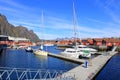May 29 2022 - Svolvaer, Lofoten, Norway: View upon the harbor in summer