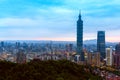 Taipei ,Taiwan: Skyline of Taipei cityscape Taipei 101 building of Taipei financial city ,Taiwan Royalty Free Stock Photo