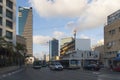 23 May 2017. Tel Aviv. View of the Hamasger street and modern building. Israel Royalty Free Stock Photo