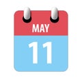 may 11th. Day 11 of month,Simple calendar icon on white background. Planning. Time management. Set of calendar icons for web