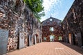 2019 May 9th, Malaysia, Melaka - View of Aancient St Paul`s Church at the day time Royalty Free Stock Photo