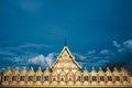 May 2020 Thailand Golden temple in Pathumthani Thailand monk Buddhist saint  statue  of Buddhists gather at Thai temple against Royalty Free Stock Photo