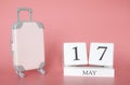 May 17, time for a spring holiday or travel, vacation calendar Royalty Free Stock Photo