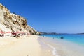 May 29, 2016: Tourists on Kaputas beach, Turkey Royalty Free Stock Photo