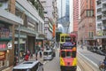 May 10 2023 At Tram, view of Wan Chai street scape