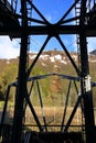 May 28 2022 - Tromso, Norway: the Cable car cabins going up and down