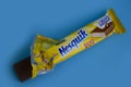 May 6, 2023 Ukraine city Kyiv Nesquik chocolate from Nestle dessert on a colored background
