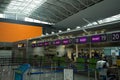 May 15, 2014 Ukraine interior of the international airport Borispol: Reception at the airport Borispol, Kiev, Ukraine