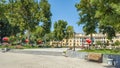 May 2019, Uzbekistan, Tashkent, fountain on the square of russian poet Pushkin Alexander Sergeevich