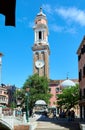 Bell tower of the Church of the Holy Apostles of Christ at Campo of San Apostoli Royalty Free Stock Photo