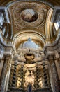 View of the interior of the church of Santa Maria Assunta, known as I Gesuiti. Details of the High Altar and ceiling Royalty Free Stock Photo