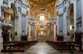 View of the interior of the church of Santa Maria Assunta, known as I Gesuiti. View of the nave and High Altar Royalty Free Stock Photo