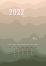 2022 may vertical calendar every month separately. monthly personal planner