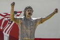 the bronze statue of Paolo Rossi