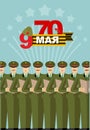 9 May. Victory day. 70 years of age. Military chorus. Congratula