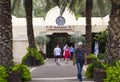 12 May 2018 Visitors enter the famous Yardenit Baptismal Centre on the River Jordan in the Land of Israel