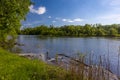 MAY 16 2019, Wood River, IL. USA - Retracing the Lewis and Clark departure expedition departure point, Wood River Camp Dubois