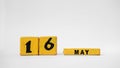 MAY 16 Wooden calendar. International Day of Light