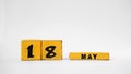 MAY 18 Wooden calendar. International Museum Day