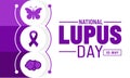 10 may World Lupus Day background template. Holiday concept. use to background, banner, placard, card, and poster design