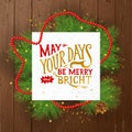 May your days merry and bright - lettering Royalty Free Stock Photo