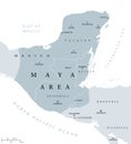 Maya area political map