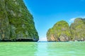 Maya Bay heavenly beach, Thailand Royalty Free Stock Photo