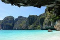 Maya Bay Now Reopened 2022, Amazing Maya Bay on Phi Phi Islands, Krabi ,Thailand Royalty Free Stock Photo