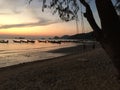 Maya Bay in Thailand Beach Sunset