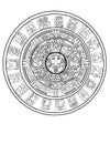 Maya calendar of Mayan or Aztec vector hieroglyph signs Royalty Free Stock Photo