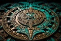 Maya calendar wheel representing the intricate calendrical system illustration photo Royalty Free Stock Photo