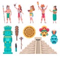 Maya Civilization Cartoon Set