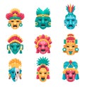 Maya Civilization Icons Set