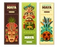 Maya Civilization Vertical Banners Royalty Free Stock Photo