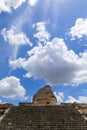 Maya clouds and the el caracol Royalty Free Stock Photo