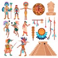 Maya Culture Elements Set