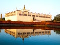 Maya devi temple in lumbini nepal day view in reflected water Royalty Free Stock Photo