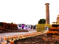 Maya devi temple in lumbini nepal n ashoka piller Royalty Free Stock Photo