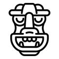 Maya idol icon, outline style Royalty Free Stock Photo
