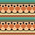 Maya motif geometric drawing seamless pattern colorful background for fashion textile print Royalty Free Stock Photo