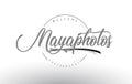 Maya Personal Photography Logo Design with Photographer Name.