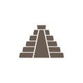 Maya pyramid icon isolated on white background Royalty Free Stock Photo