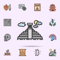 Maya pyramid, Mexico, building icon. Universal set of history for website design and development, app development