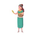 Cartoon Maya Woman