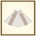Maya ziggurat postcard