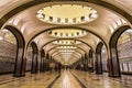 Mayakovskaya metro station in Moscow