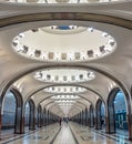 Mayakovskaya metro station, Moscow, Russia Royalty Free Stock Photo