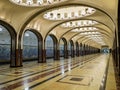 Mayakovskaya metro station in Moscow, Russia