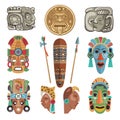 Mayan antique symbols and pictures