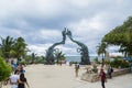 Mayan Arch in Playa del Carmen Mexico, when you arrive at the Fundadores Park it will be the first thing that will get your